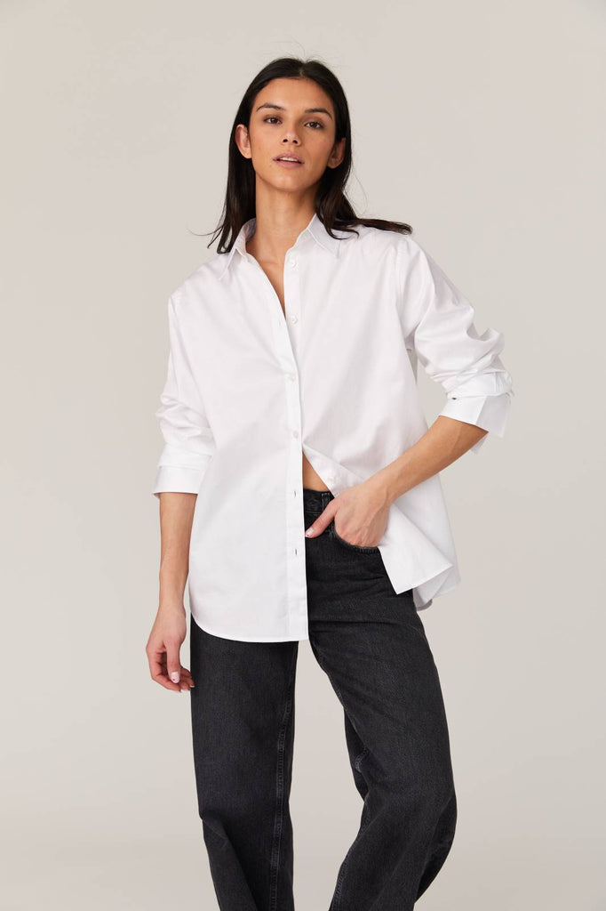 white button down shirt