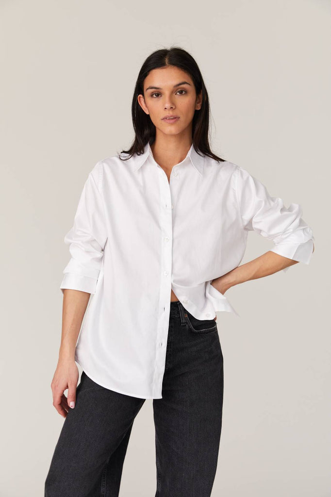 white collared shirt