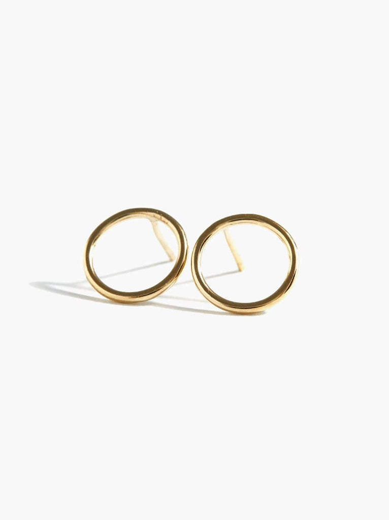 gold hoop studs