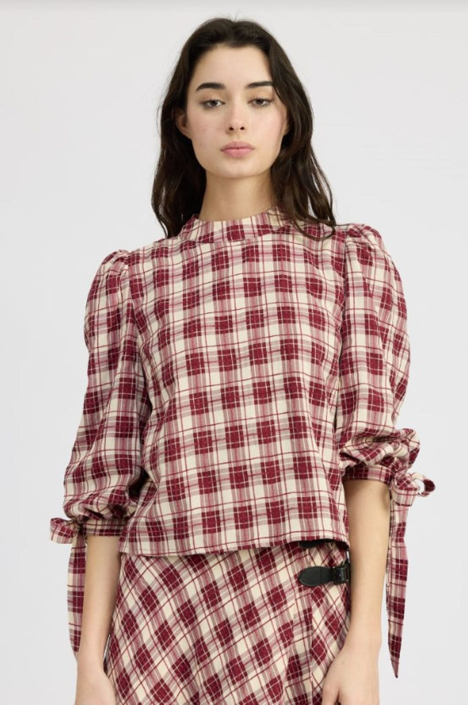 checkered top