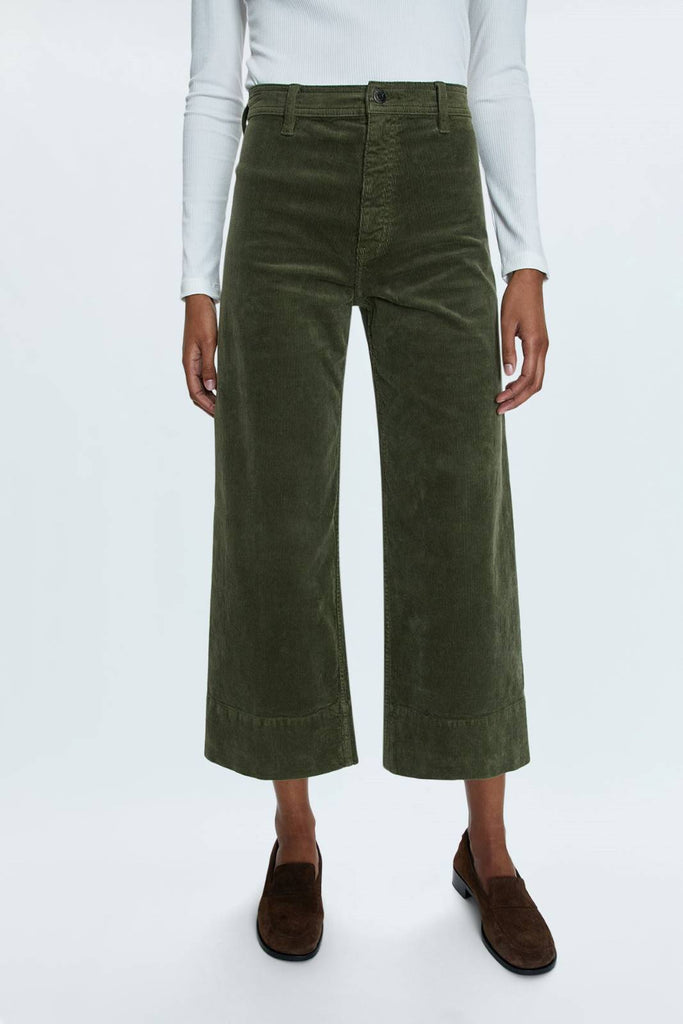 green corduroy pants