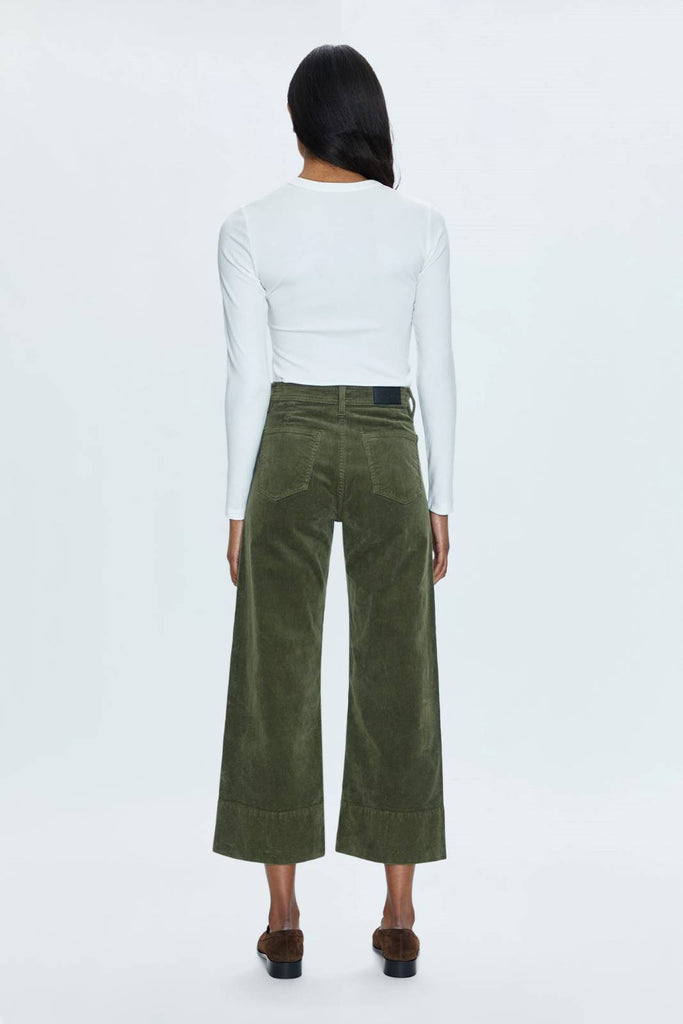 green corduroy pants